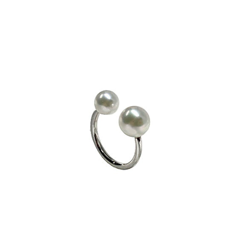 더블 진주 언밸런스 반지 - Double Unbalanced Pearl Ring